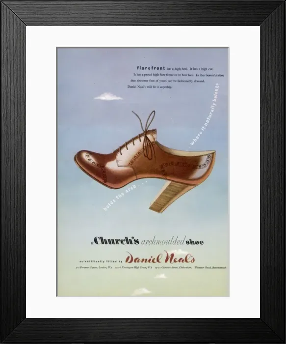 Framed Print : CHURCHs SHOE 1948 Framed Print : CHURCHs SHOE 1948