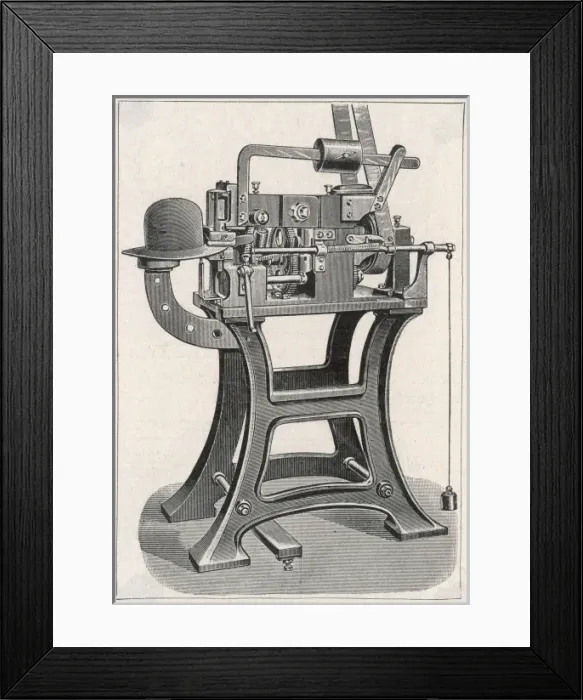 Framed Print : Hatmaking Machine Framed Print : Hatmaking Machine
