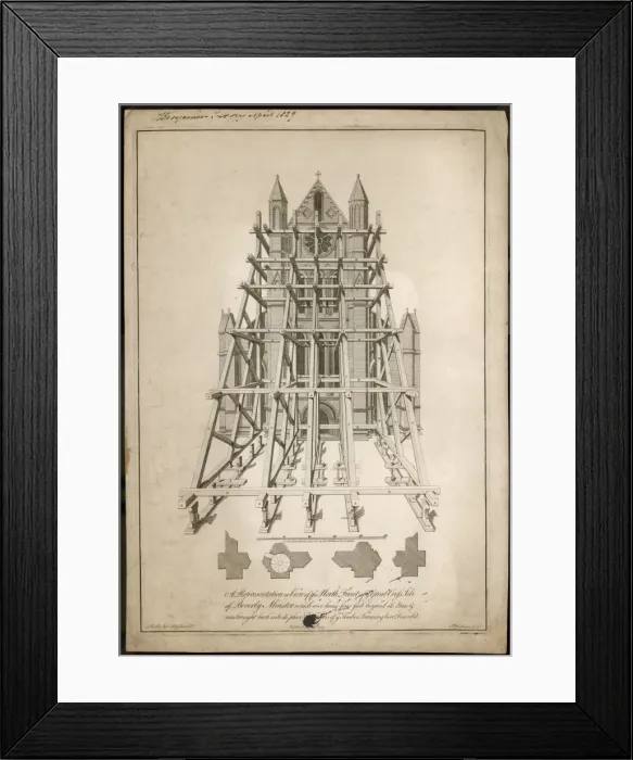 Framed Print : Scaffolding / Beverley Framed Print : Scaffolding / Beverley