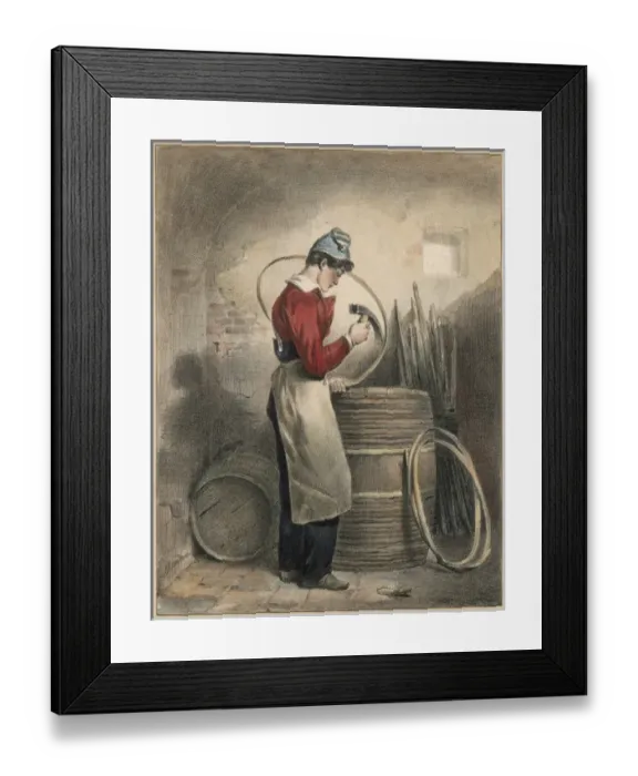 Framed Print : A Cooper at Work Framed Print : A Cooper at Work
