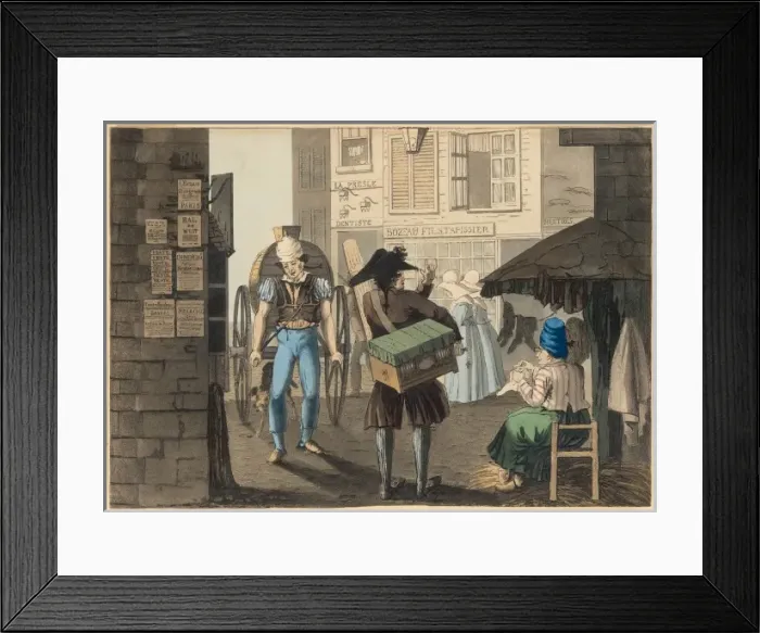 Framed Print : French Street Traders Framed Print : French Street Traders