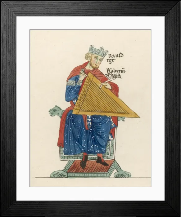 Framed Print : David Plays his Psaltery Framed Print : David Plays his Psaltery