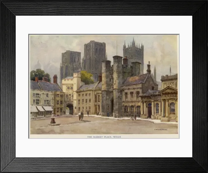 Framed Print : Wells / Marketplace 1908 Framed Print : Wells / Marketplace 1908