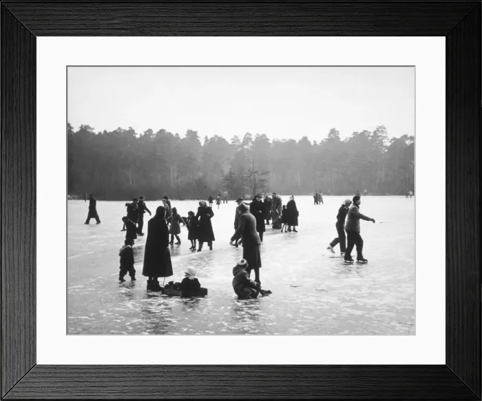 Framed Print : People Skating on Wisley Framed Print : People Skating on Wisley