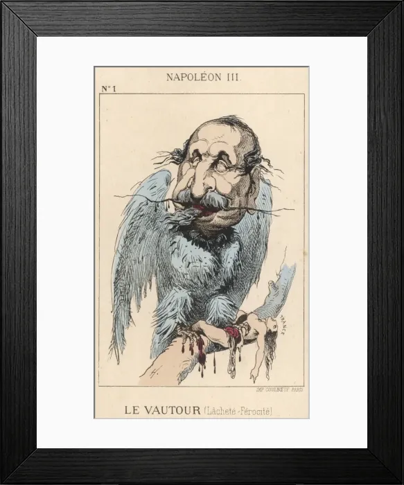 Framed Print : Napoleon III as Vulture Framed Print : Napoleon III as Vulture