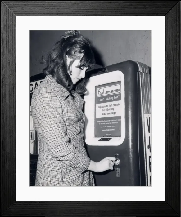 Framed Print : Vending Machine / Massage Framed Print : Vending Machine / Massage