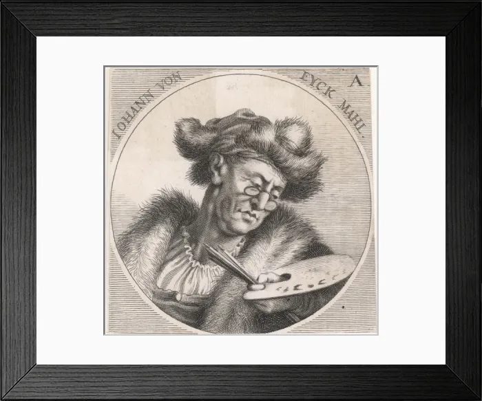 Framed Print : Jan Van Eyck / Circular Framed Print : Jan Van Eyck / Circular