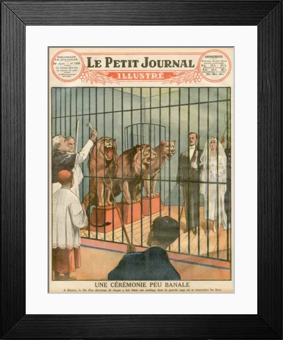 Framed Print : Wed in Lions Cage Framed Print : Wed in Lions Cage