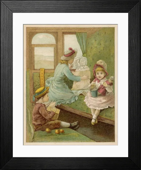 Framed Print : Children / Travelling / 1880 Framed Print : Children / Travelling / 1880