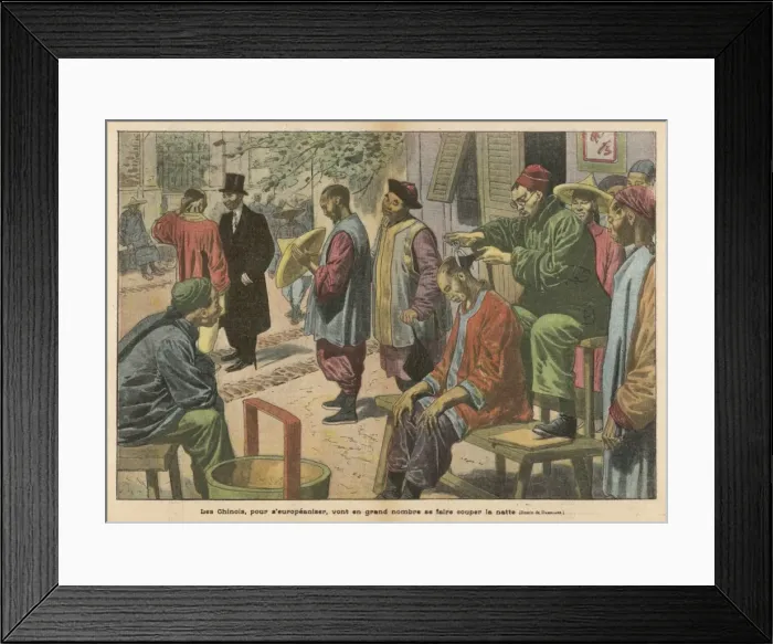 Framed Print : Racial / China / Cut Pigtail Framed Print : Racial / China / Cut Pigtail