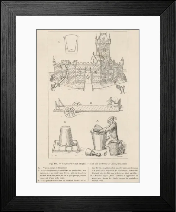 Framed Print : Petard Offensive / 17th C Framed Print : Petard Offensive / 17th C