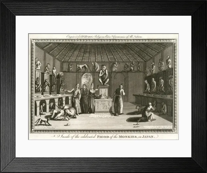 Framed Print : Monkey Pagoda / 1780 Framed Print : Monkey Pagoda / 1780