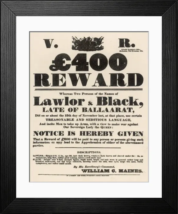 Framed Print : Events / Australia / 1854 Framed Print : Events / Australia / 1854