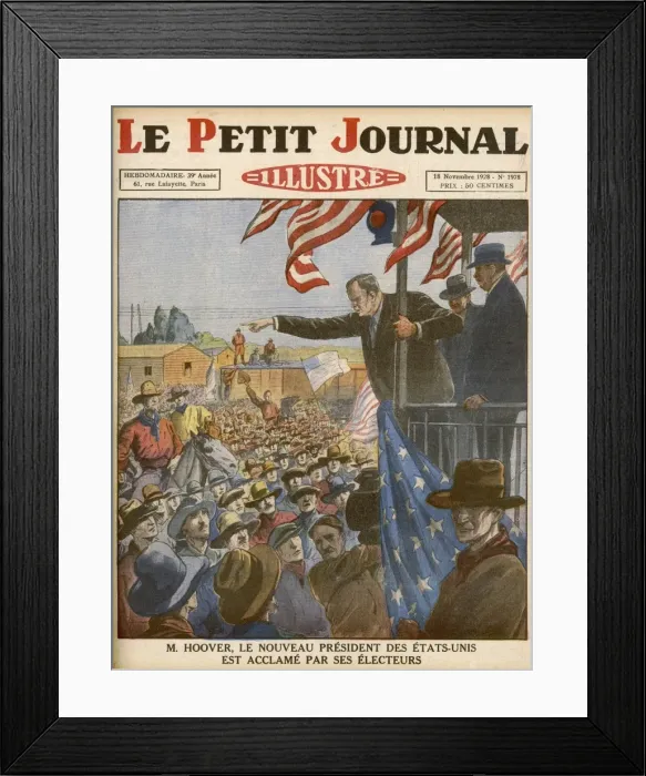 Framed Print : Herbert Hoover Acclaimed Framed Print : Herbert Hoover Acclaimed