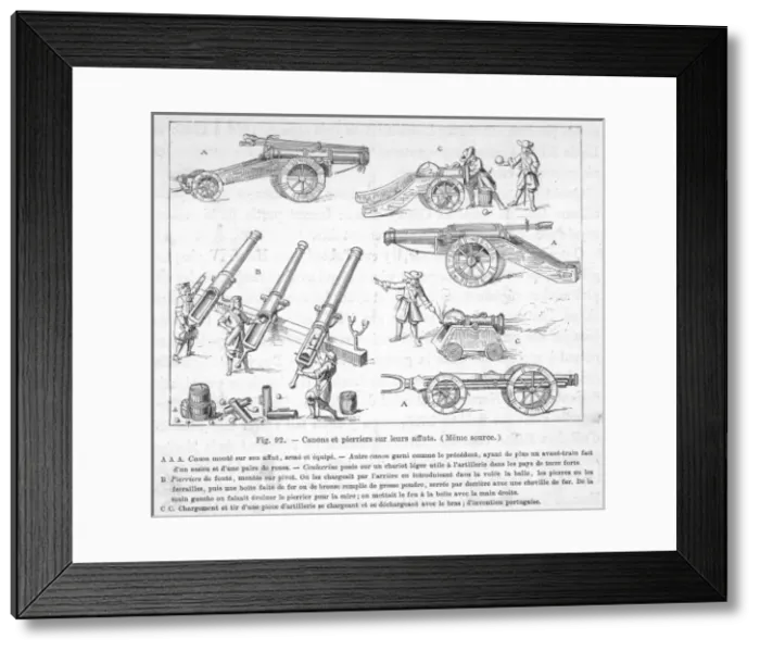 Framed Print : French Cannons / C17Th Framed Print : French Cannons / C17Th
