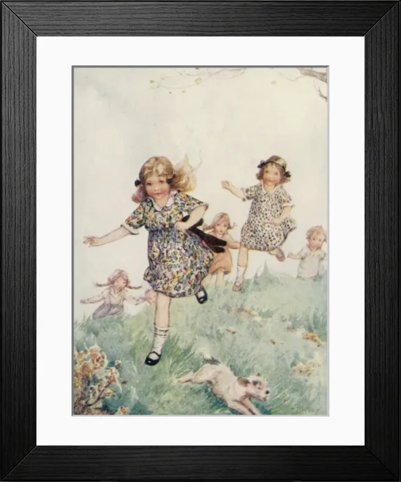 Framed Print : A Game of Hunt the Puppy Framed Print : A Game of Hunt the Puppy
