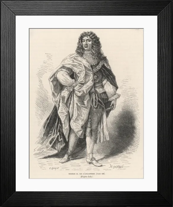 Framed Print : Charles Ii / Ronjat Framed Print : Charles Ii / Ronjat