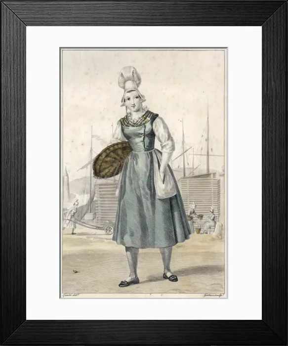 Framed Print : Dieppe Fish Seller Framed Print : Dieppe Fish Seller