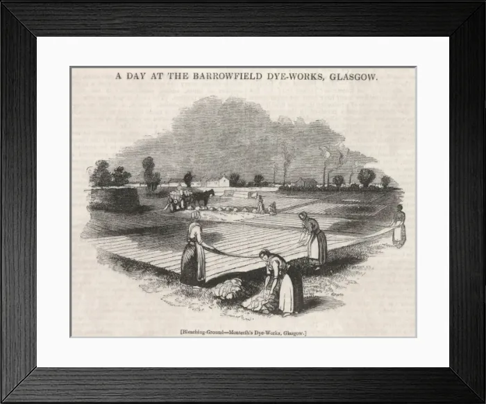 Framed Print : Glasgow Bleaching Ground Framed Print : Glasgow Bleaching Ground