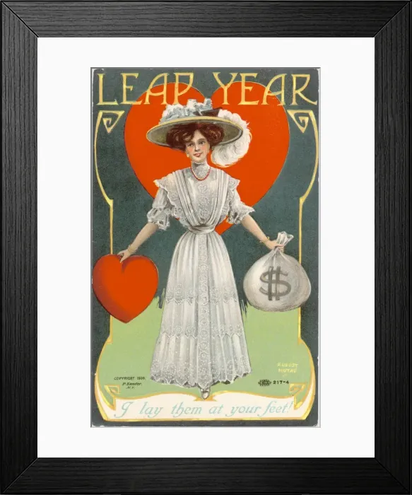 Framed Print : Customs / Leap Year / Card Framed Print : Customs / Leap Year / Card