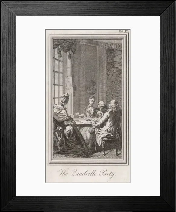 Framed Print : A Game of Quadrille Framed Print : A Game of Quadrille