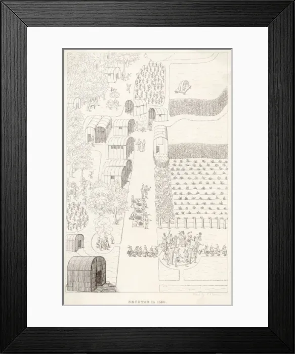 Framed Print : Secotan Village 1585 Framed Print : Secotan Village 1585
