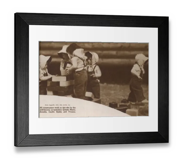 Framed Print : Dionne Quintuplets / Brick Framed Print : Dionne Quintuplets / Brick