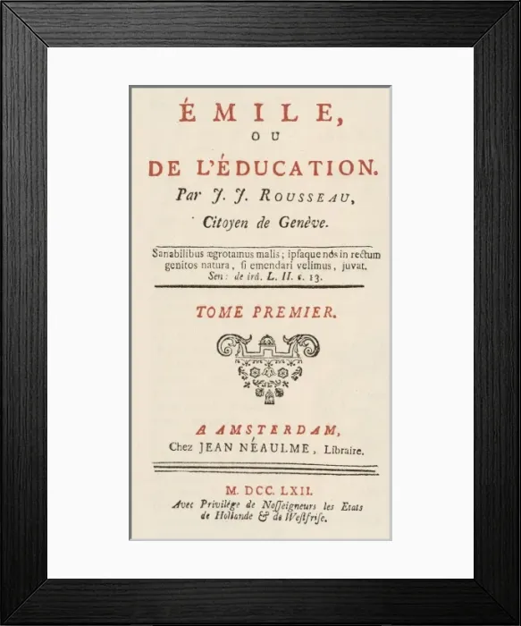 Framed Print : FRONTISPIECE / EMILE Framed Print : FRONTISPIECE / EMILE