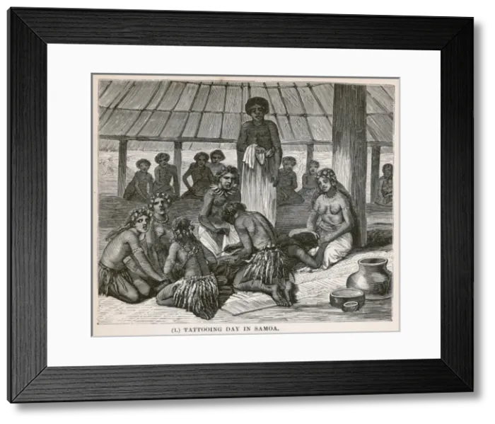 Framed Print : Tattooing Day, Samoa Framed Print : Tattooing Day, Samoa