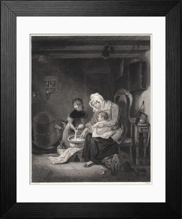Framed Print : Bathtime / Saturday Night Framed Print : Bathtime / Saturday Night