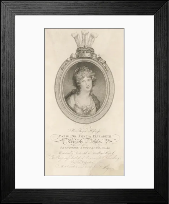 Framed Print : Caroline Brunswick / Eng Framed Print : Caroline Brunswick / Eng