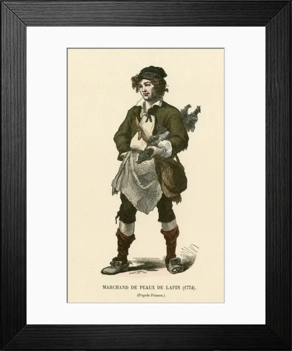 Framed Print : Rabbit Skin Seller 1774 Framed Print : Rabbit Skin Seller 1774