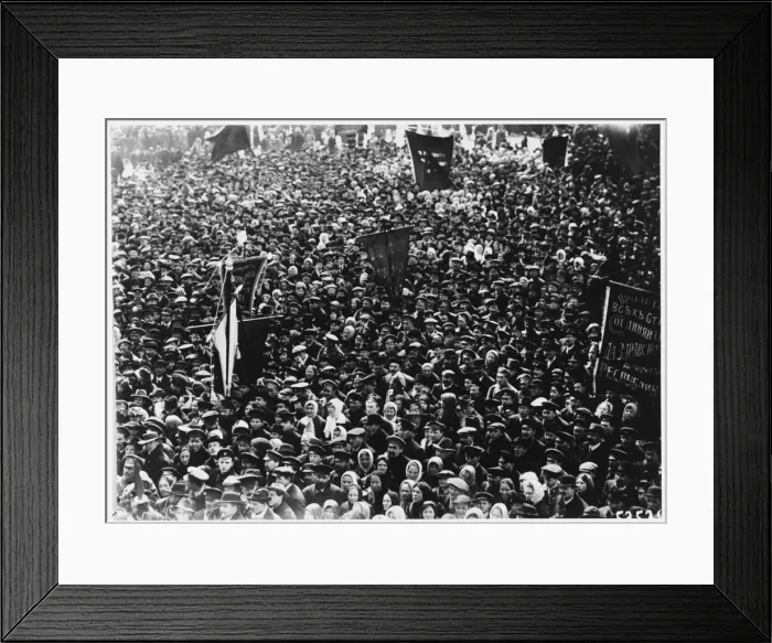 Framed Print : May Day Demonstrators