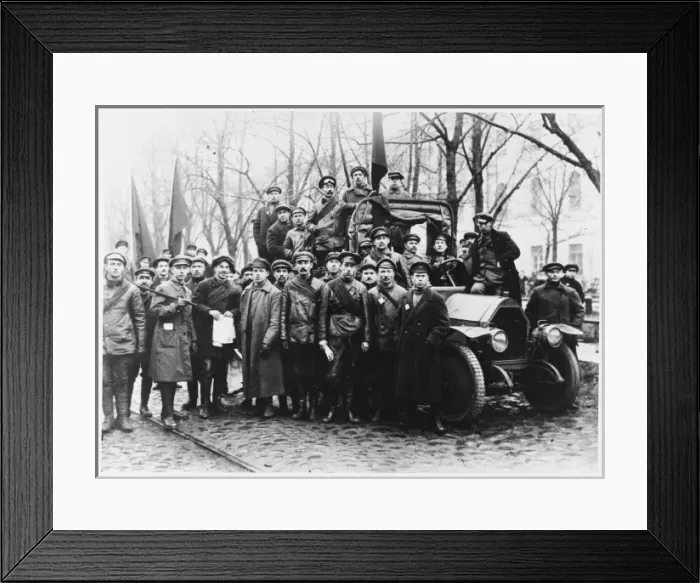 Framed Print : Red Guard and Truck Framed Print : Red Guard and Truck