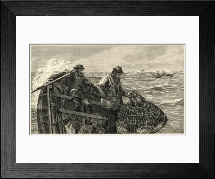 Framed Print : CRABBING / 1883 Framed Print : CRABBING / 1883