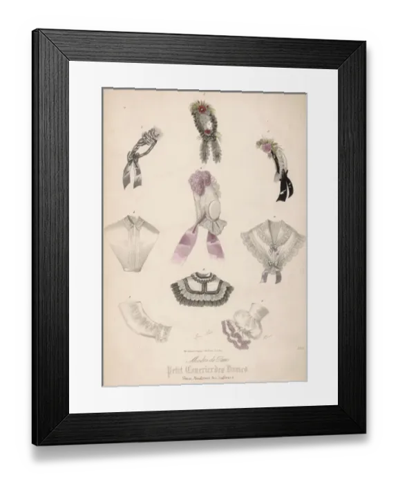 Framed Print : Lace Caps Etc C. 1863 Framed Print : Lace Caps Etc C. 1863