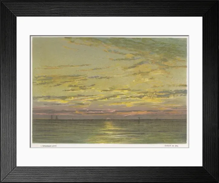 Framed Print : Sunset at Sea 1888 Framed Print : Sunset at Sea 1888