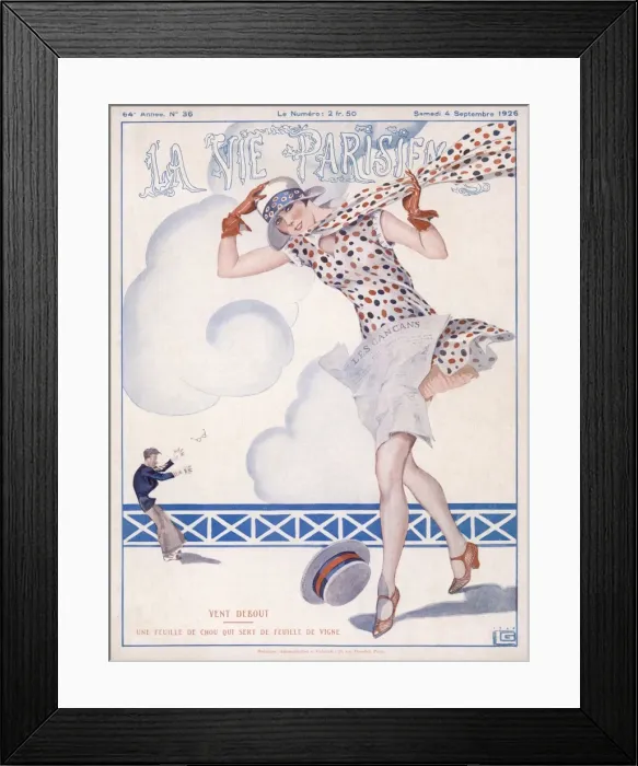 Framed Print : Girl on Windy Promenade Framed Print : Girl on Windy Promenade
