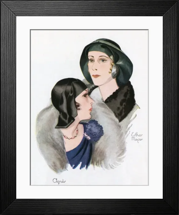 Framed Print : Draped Brim Hat 1929 Framed Print : Draped Brim Hat 1929