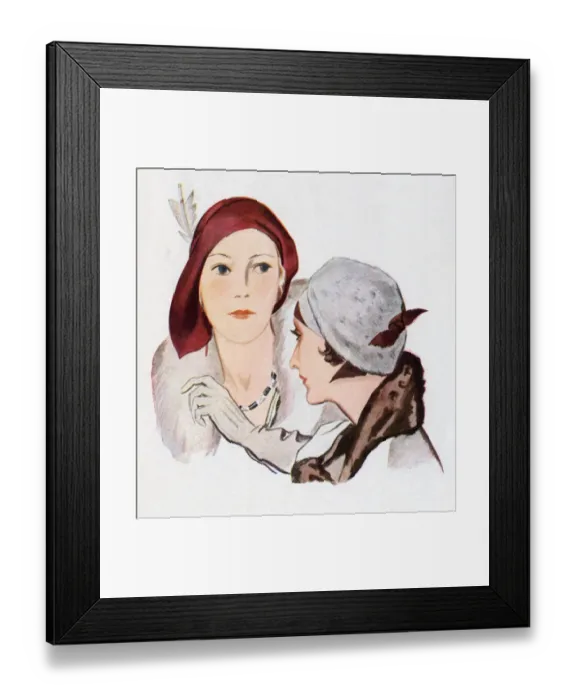 Framed Print : Hats by Rose Valois 1929 Framed Print : Hats by Rose Valois 1929
