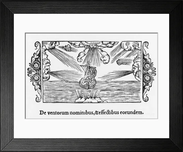 Framed Print : Winds and Sailing Ship Framed Print : Winds and Sailing Ship