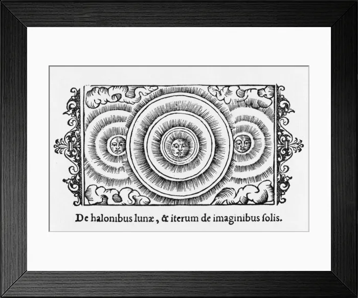 Framed Print : Triple Moons & Haloes Framed Print : Triple Moons & Haloes