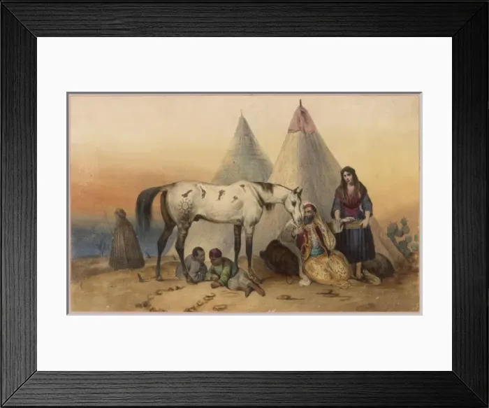 Framed Print : Arab and Arab Horse Framed Print : Arab and Arab Horse