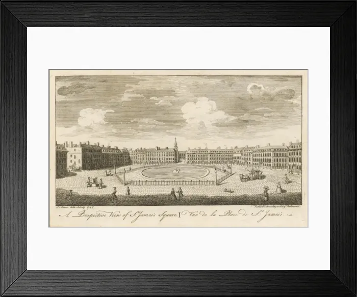 Framed Print : St James Square 1748 Framed Print : St James Square 1748