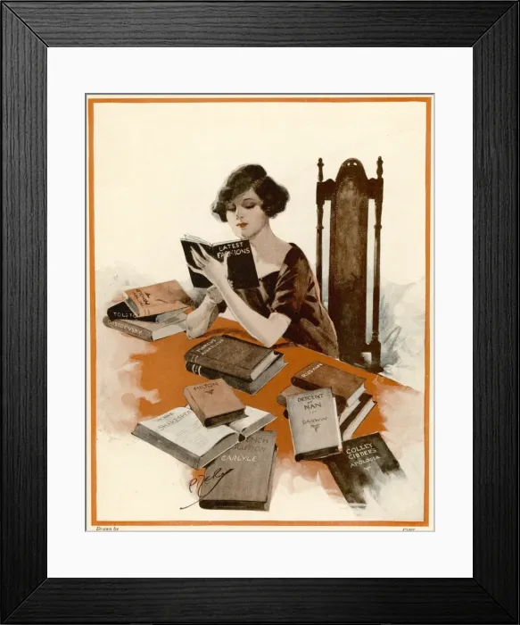 Framed Print : What Women Read-By a Man Framed Print : What Women Read-By a Man
