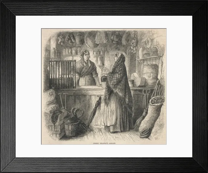 Framed Print : English Village Store Framed Print : English Village Store