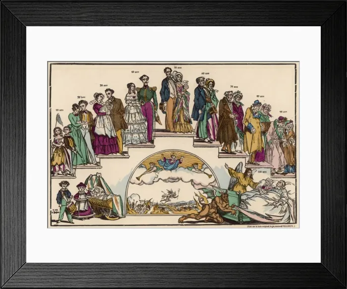 Framed Print : Stages of Life 1860S Framed Print : Stages of Life 1860S