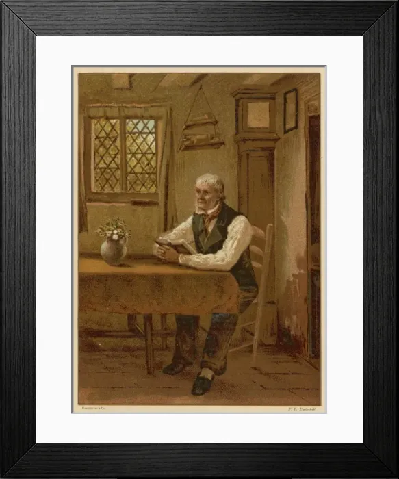Framed Print : Old Man Reads Bible Framed Print : Old Man Reads Bible