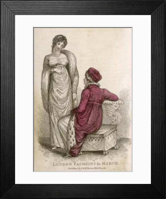 Framed Print : Morning & Evening Dress 1814 Framed Print : Morning & Evening Dress 1814