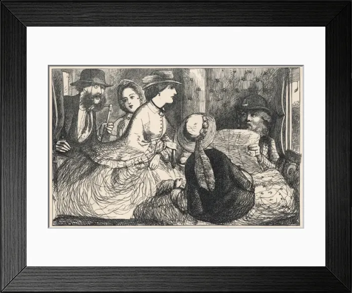 Framed Print : Shy Man in Train Framed Print : Shy Man in Train